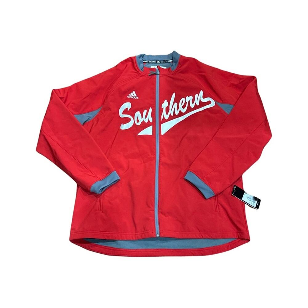 NWT Adidas Men’s SOUTHERN Zip Up Baseball Jacket, Large, Red Fielder's Choice